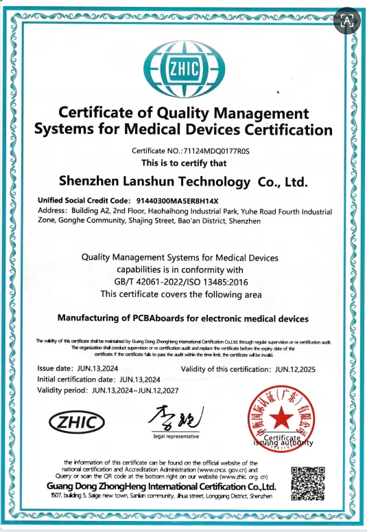 ISO 13485:2016 certificate